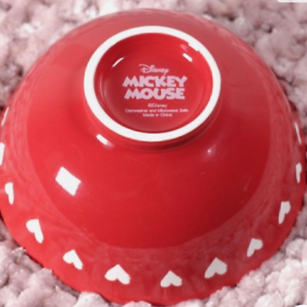 ❤️4 New Disney Mickey Minnie Mouse Valentines Hearts Love Kisses Tidbit Bowls 6" - Picture 7 of 7